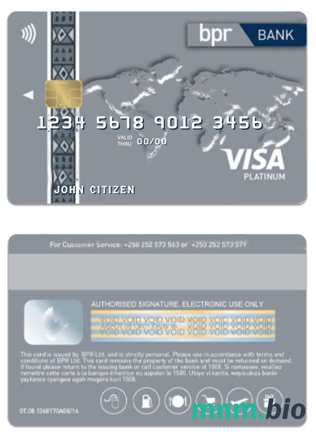Burundi BPR bank visa platyna credit karta przykład w formacie PSD